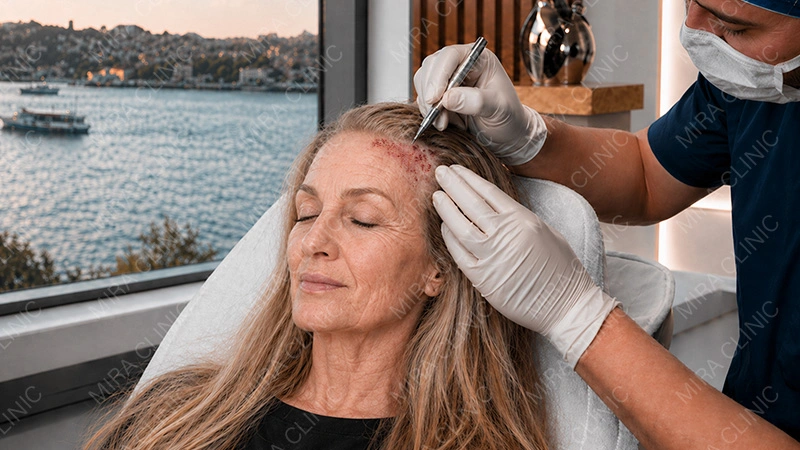 unshaven hair transplant for women in Turkey